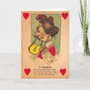  azijn Valentijn - Waarschuwing de roddels, Feestdagen Kaart