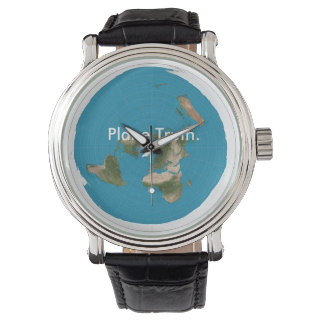 Azimuthal Equidistant Flat Earth Tijdwaarneming St Horloge (Voorkant)