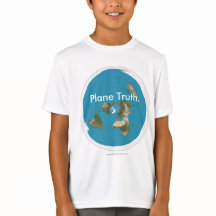Azimuthal Equidistant 'Plane Truth'. Kinder T-shir