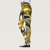 Aziza Yellow en zwarte Leggings (Links)