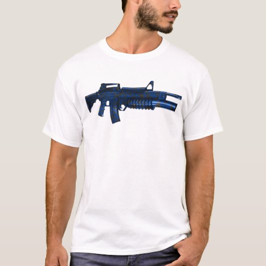 Azmodeus Camo M16 bleu, T-shirt (Devant)