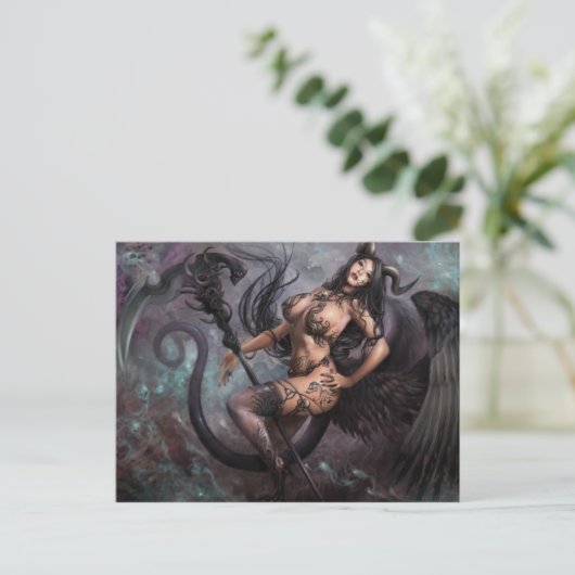 Azmodeus Dark Angels "Helchen", Carte postale (Debout devant)