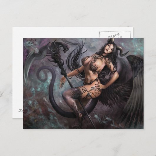 Azmodeus Dark Angels "Helchen", Carte postale (Devant / Derrière)