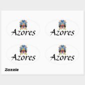 Azoren Crest Ovale Sticker (Vel)