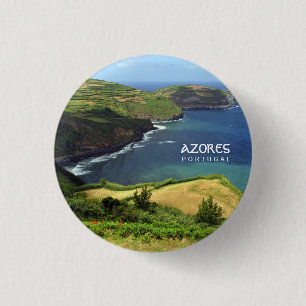 Azoren Eilanden foto, Portugal Ronde Button 3,2 Cm