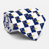 Azoren Flag Mannen Stropdas/Gravata Stropdas (Opgerold)