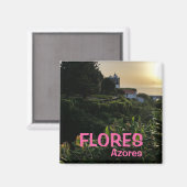Azoren: Flores Panoramic Kitchen Magnet Magneet (Voorkant / Achterkant)