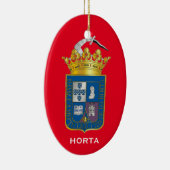 Azoren- Horta Faial Kerstversier Keramisch Ornament (Rechts)