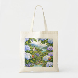 Azoren Hortensia Eiland Landschap Tote Bag