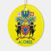 Azoren- kerstversiering met vlag keramisch ornament (Links)