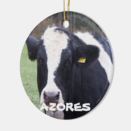 Azoren Koe kerstversiering walvis Keramisch Ornament (Links)