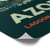 Azoren Lagoon van 7 steden, illustratie Portugal Poster (Hoek)