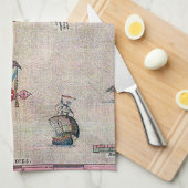 Azoren - Oude kaart - verzonken Exploratie Theedoek (Quarter Fold)