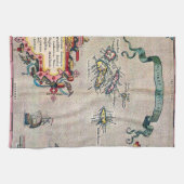 Azoren - Oude kaart - verzonken Exploratie Theedoek (Horizontaal)