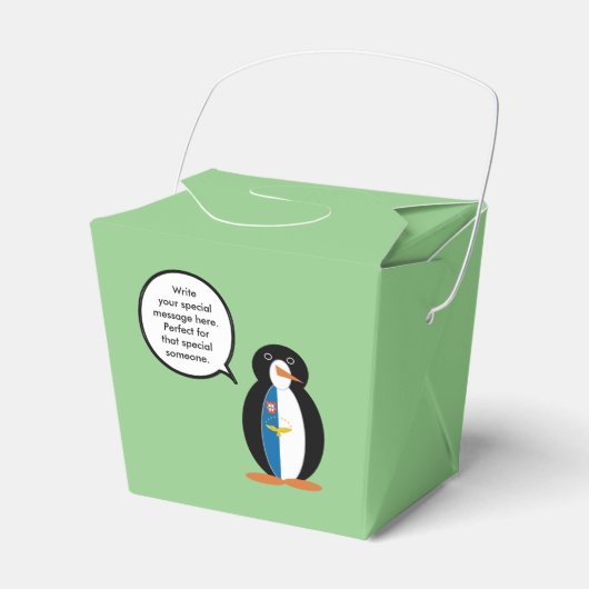 Azoren praten Ms Penguin gepersonaliseerd Bedankdoosjes (Voorkant Zijde)