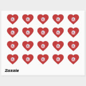 Azoren Rode LOVE Vlag gepersonaliseerd Hart Sticker (Vel)