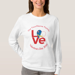 Azoren Rode LOVE Vlag gepersonaliseerd T-shirt