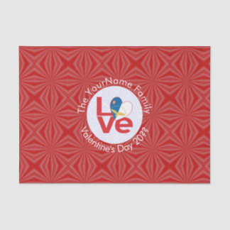 Azoren Rood LOVE Vlag Gepersonaliseerd Tissuepapier