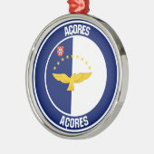 Azoren Round Emblem Metalen Ornament (Links)