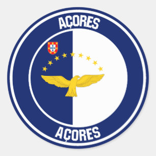 Azoren Round Emblem Ronde Sticker