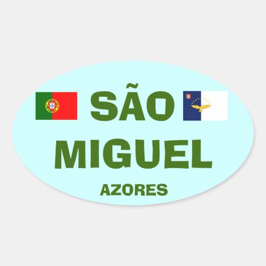 Azoren - Sao Miguel Azores Oval Sticker (Voorkant)