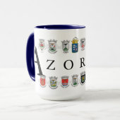 Azoren Towns Coat Arms Mok (Voorkant links)