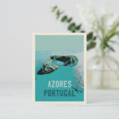 Azoren Vulkanisch eiland Illustratie Briefkaart (Staand voorkant)