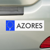 Azores European Union License Plate Sticker (En voiture)