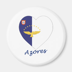 Azores Flag Heart Magneet