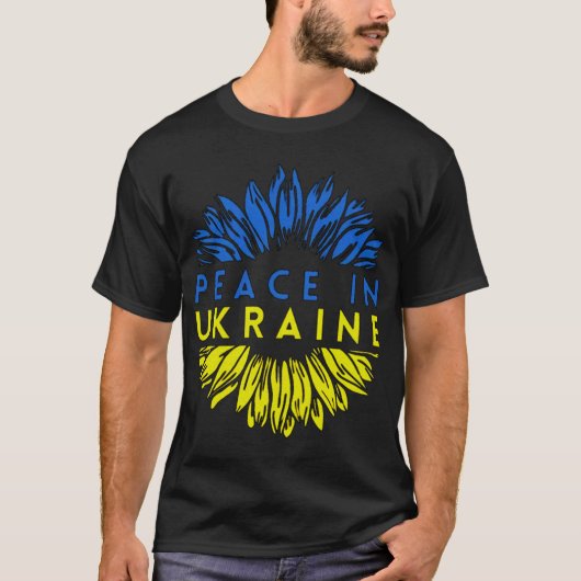 Azov Peace In Ukraine Sunflower - Stand With Ukrai T-shirt (Voorkant)