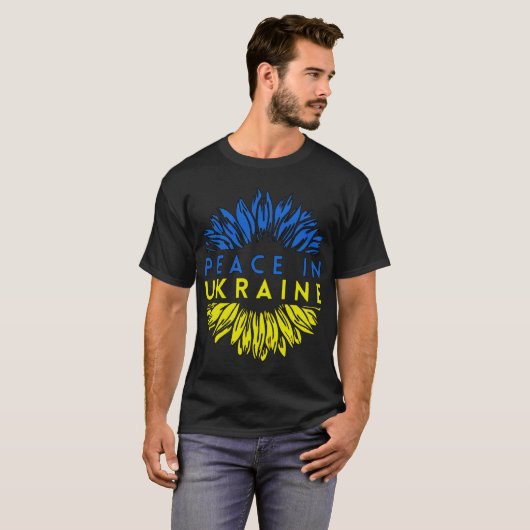 Azov Peace In Ukraine Sunflower - Stand With Ukrai T-shirt (Voorkant volledig)