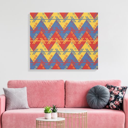 Aztec Abstract Canvas Afdruk (Insitu (Woonkamer))