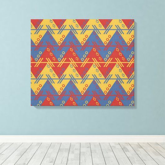 Aztec Abstract Canvas Afdruk (Insitu (Houten vloer))