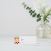 Aztec Andes Tribal Mountains Chevron Fiesta Zigag Mini Visitekaartje (Staand voorkant)