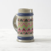 Aztec Andes Tribal Mountains Chevron Zig Zags Bierpul (Voorkant links)