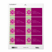 Aztec Andes Tribal Mountains Chevron Zig Zags Etiket (Full Sheet)