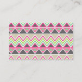 Aztec Andes Tribal Mountains Chevron Zig Zags Visitekaartje (Achterkant)
