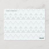 Aztec Andes Tribal Mountains Triangles Chevrons Briefkaart (Achterkant)