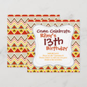 Aztec Andes Tribal Mountains Triangles Kaart (Voorkant / Achterkant)