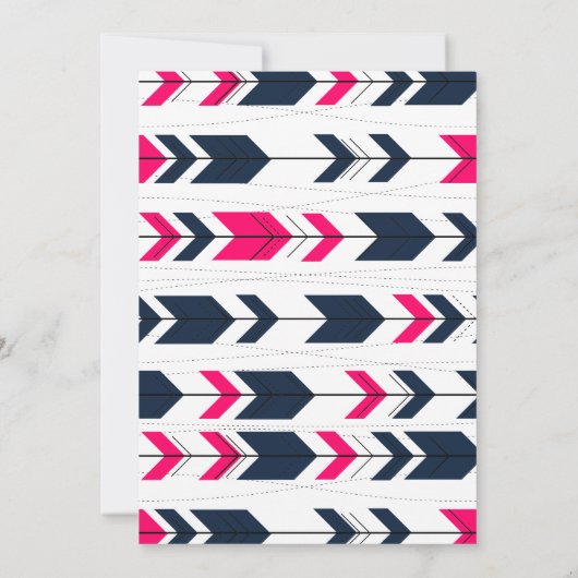Aztec Arrows Pattern | Bridal Shower-uitnodiging Kaart (Achterkant)