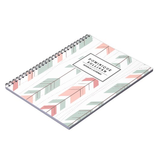 Aztec Arrows Pattern Gepersonaliseerd Notitieboek (Linkerzijde)