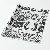 Aztec Art - Lizard Pattern Cadeaupapier (Uitgerold)