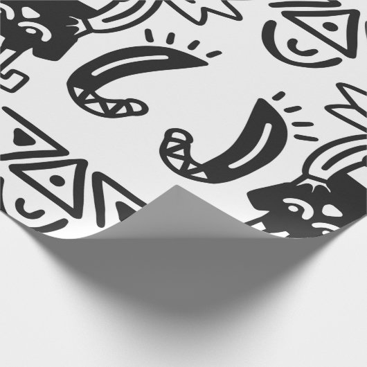 Aztec Art - Lizard Pattern Cadeaupapier (Hoek)