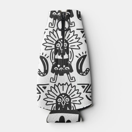 Aztec Art - Lizard Pattern Flesjeskoeler (Achterkant)