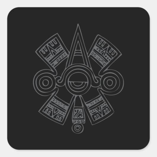 Aztec Art Vierkante Sticker (Voorkant)