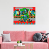 Aztec  Artistic Design Canvas Afdruk (Insitu (Woonkamer))