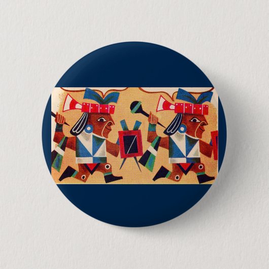 Aztec Aztecs Ronde Button 5,7 Cm (Voorkant)