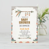Aztec Baby Boy Shower Invitation (Debout devant)