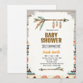 Aztec Baby Boy Shower Invitation (Devant / Derrière)