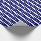 Aztec-bergen - Donkere marine op wit Cadeaupapier (Hoek)